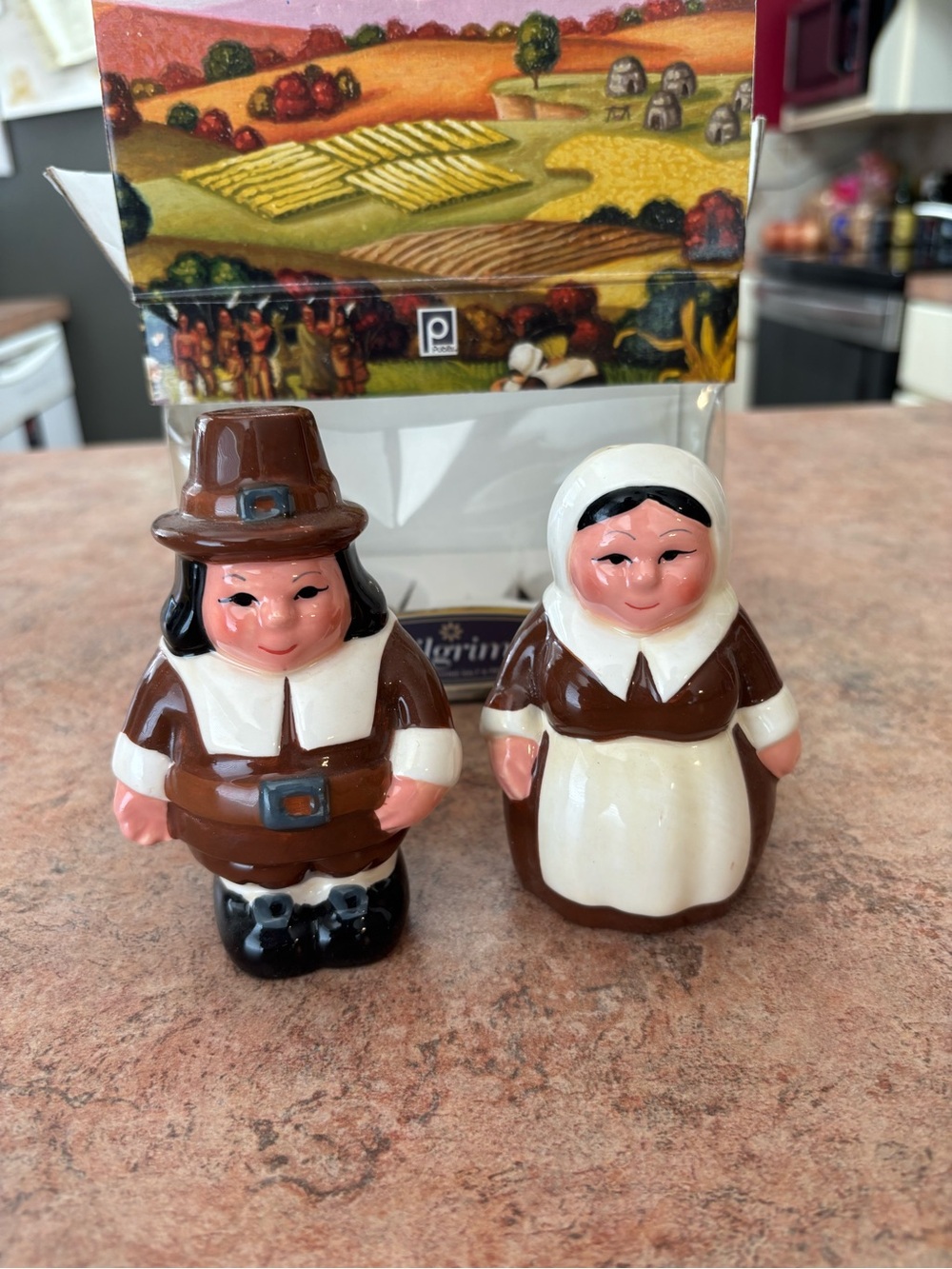 The Pilgrim Pair Salt and Pepper Shakers